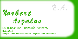 norbert aszalos business card